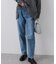 【ウエスト革命デニム】ウエストシェイプストレートデニムパンツ
