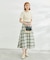 チェックボリュームスカート