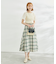 チェックボリュームスカート