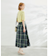 チェックボリュームスカート