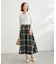 チェックボリュームスカート