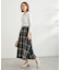 チェックボリュームスカート