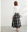 チェックボリュームスカート
