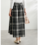チェックボリュームスカート