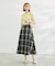チェックボリュームスカート