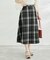 チェックボリュームスカート
