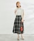 チェックボリュームスカート