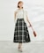 チェックボリュームスカート