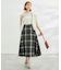 チェックボリュームスカート
