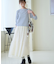 パール付きチュールティアードスカート
