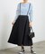 サスペンダー付きフレアスカート