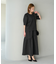 【emur】セットアップ対応/ふくれジャガードアシンメトリー切り替えスカート