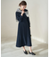 サイドプリーツキーネックワンピース