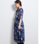 【WEB限定】シフォン花柄ガウンワンピース