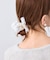 フェイクファーリボンヘアバンス