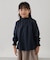 【KIDS】スタンドフリルシャーリングカットソートップス