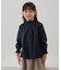 【KIDS】スタンドフリルシャーリングカットソートップス