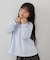 【KIDS】スタンドフリルシャーリングカットソートップス