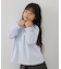 【KIDS】スタンドフリルシャーリングカットソートップス