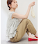小花柄ティアードゼロスリーブブラウス