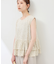 小花柄ティアードゼロスリーブブラウス