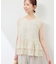 小花柄ティアードゼロスリーブブラウス