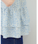 小花柄ティアードゼロスリーブブラウス