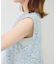 小花柄ティアードゼロスリーブブラウス