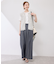 テンセルシャンブレータックワイドスラックス/通勤対応