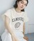 袖フリルカレッジロゴTシャツ