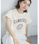袖フリルカレッジロゴTシャツ
