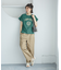 袖フリルカレッジロゴTシャツ
