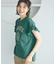 袖フリルカレッジロゴTシャツ