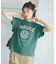 袖フリルカレッジロゴTシャツ