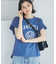 袖フリルカレッジロゴTシャツ