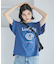 袖フリルカレッジロゴTシャツ