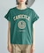 袖フリルカレッジロゴTシャツ