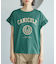 袖フリルカレッジロゴTシャツ