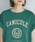 袖フリルカレッジロゴTシャツ