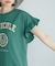 袖フリルカレッジロゴTシャツ