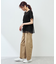 プリーツチュールドッキングTシャツ