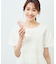 プリーツチュールドッキングTシャツ