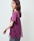 プリーツチュールドッキングTシャツ