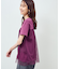 プリーツチュールドッキングTシャツ