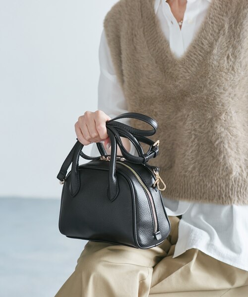 旅するボストンバッグ ソフトシンセティックレザーミニボストンバッグ