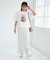 オフショルプリントハーフスリーブTシャツ