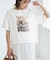 オフショルプリントハーフスリーブTシャツ