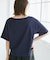 オフショルプリントハーフスリーブTシャツ