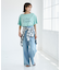 オフショルプリントハーフスリーブTシャツ