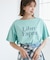 オフショルプリントハーフスリーブTシャツ
